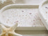 pastel shell terrazzo trays